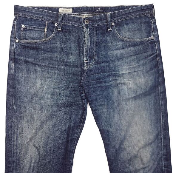 Adriano Goldschmied AG The Protege Jeans Mens 38x28 USA Made Blue Stretch - Picture 2 of 9